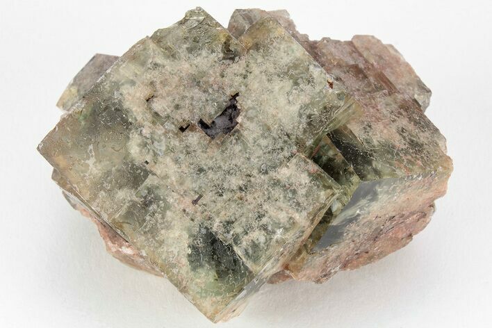 Green Cubic Fluorite Crystal Cluster - Morocco #204386